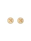 Off-white Round Arrow Earrings In Gold