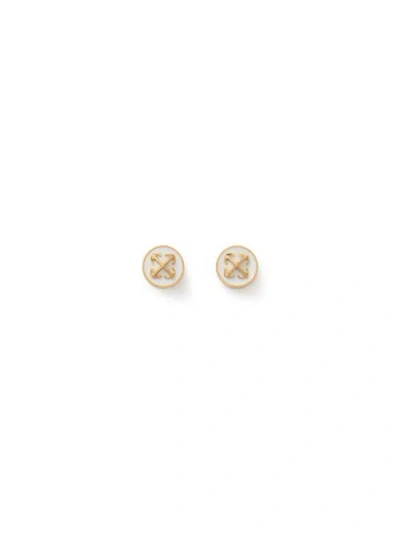 OFF-WHITE ROUND ARROW EARRINGS