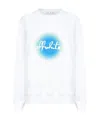 Off-white Round Collar Long Sleeve Sweater In White