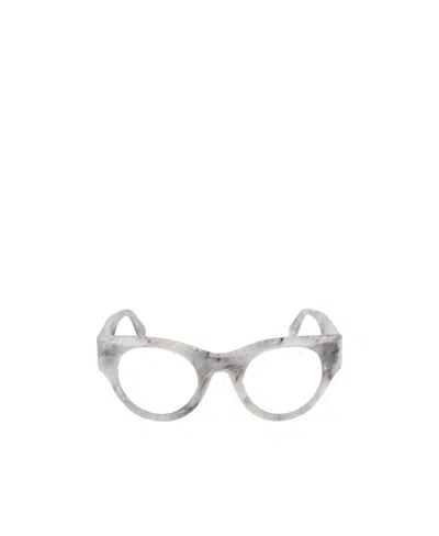 Off-white Round Frame Glasses In Gray
