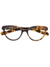 Off-white Round-frame Optical Glasses In Brown