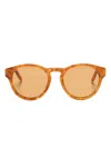 Off-white Round-frame Sunglasses In Brown