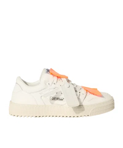 Off-white Round Head Low-cut Casual Shoes In White