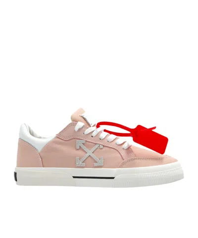 Off-white Round Head Low-cut Casual Shoes In White