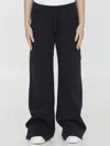 Off-white Off White Flared Joggers In Black