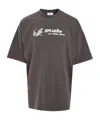 Off-white Round Neck Short Sleeve T-shirt In Black