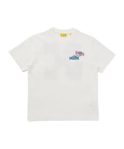 Off-white Round Neck Short Sleeve T-shirt In White