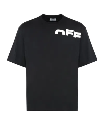 Off-white Cotton Crew-neck T-shirt In Black