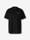 Off-white Floral Logo T-shirt In Black