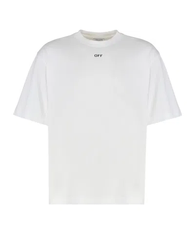 Off-white Graphic Print Crew Neck Short Sleeve T-shirt In White