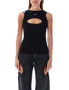Off-white Layered Sleeveless Top With In Black