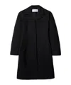 Off-white Round Techno Gab Single-breasted Coat In Black