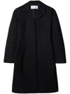 Off-white Runder Mantel In Schwarz