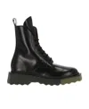 Off-white Round Toe Combat Boots