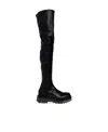 Off-white Round Toe Knee-length Boots In Black