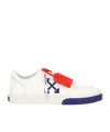 Off-white Arrow-logo Leather Sneakers In White