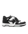 Off-white Out Of Office Grey Low Top Sneakers With Logo Patch On The Tongue And Contrasting Stitching In Leath In Black
