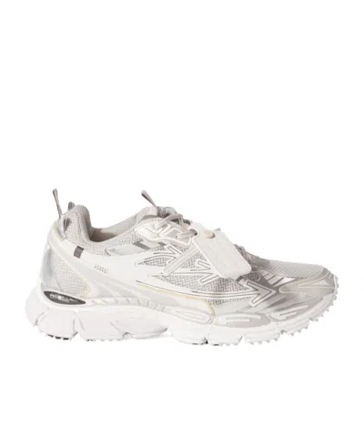 Off-white Ow Be Right Grey Low Top Sneakers With Zip-tie Detail In Mesh And Leather Man In Gray