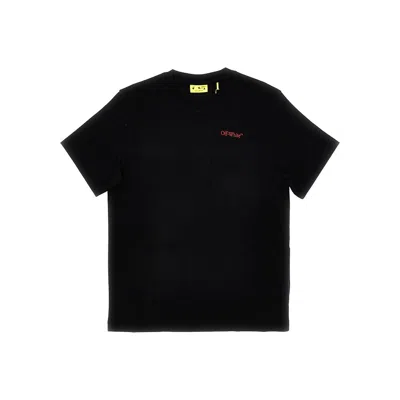 Off-white Rrow Outline Print T-shirt Kids In Black