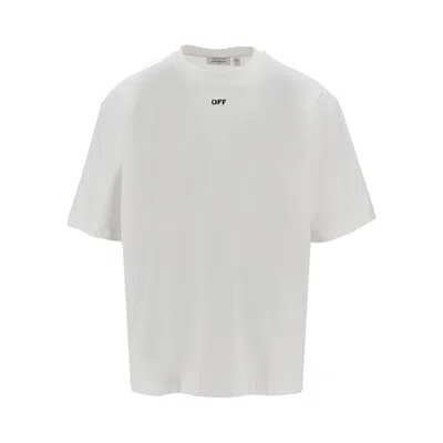 Off-white Graphic Print Crew Neck Short Sleeve T-shirt In White