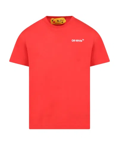 Off-white Rubber Arrow T-shirt In Orange