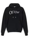 Off-white Long Sleeve Hooded Sweatshirt In Black
