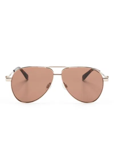 Off-white Ruston Pilot-frame Sunglasses In Pink