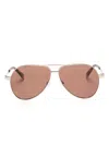 Off-white Ruston Pilot-frame Sunglasses In Gold