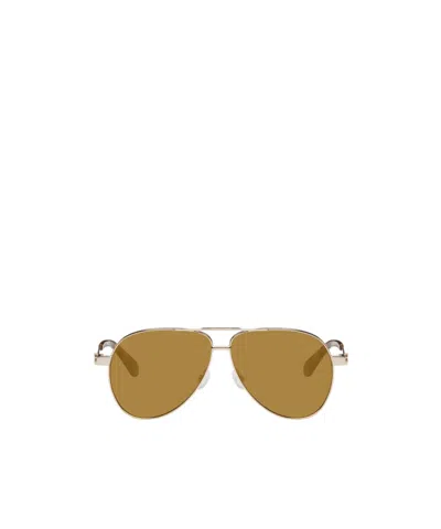 Off-white Ruston Pilot-frame Sunglasses In Gold Mirror