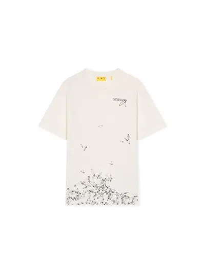 Off-white Kids' Safety Pins Graphic Logo T-shirt In Neutral