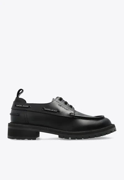 Off-white San Diego Leather Lace-up Shoes In Black