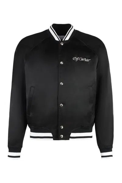OFF-WHITE OFF-WHITE SATIN BOMBER JACKET