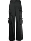 Off-white Off White "satin Toybox" Cargo Trousers In Black