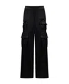 Off-white Off White "satin Toybox" Cargo Trousers In Black