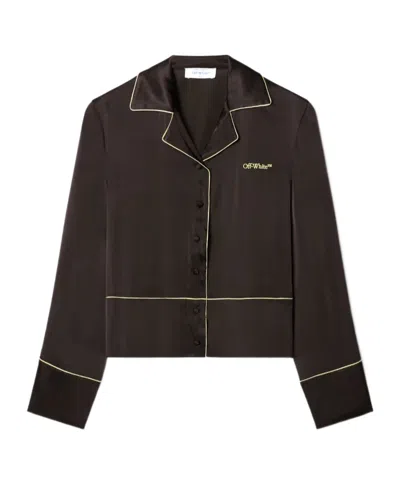 OFF-WHITE SATIN PYJAMA TOP