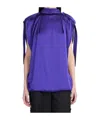 Off-white Logo-embroidered Blouse In Blue