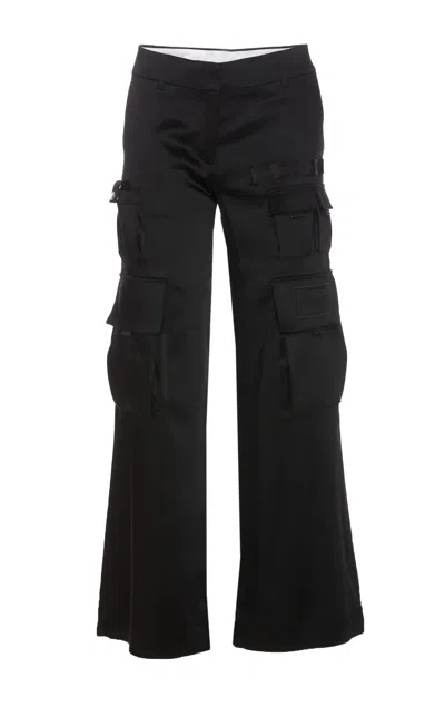Off-white Satin Toybox Pants In Black