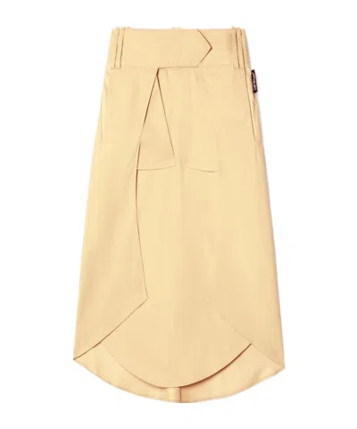 Off-white Savana Midi Skirt In Asymmetrical Shape