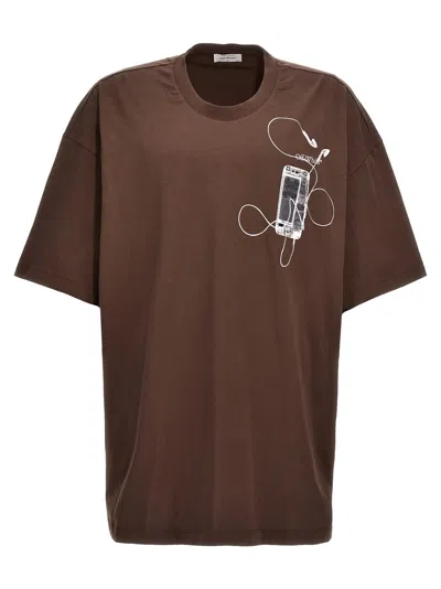 Off-white Scan Arrow T-shirt In Brown