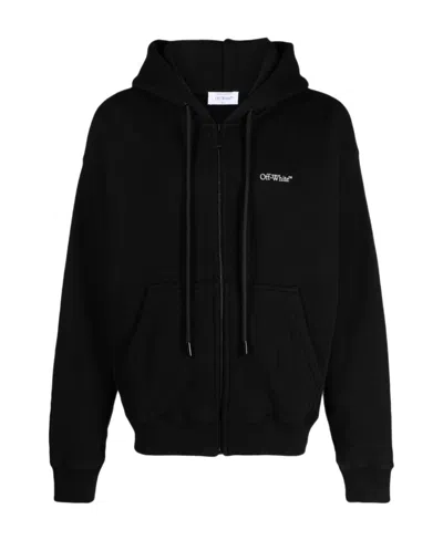 OFF-WHITE OFF-WHITE LOGO EMBROIDERED ZIP-UP JACKET