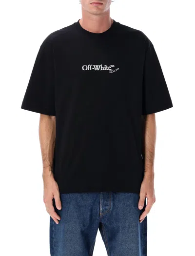Off-white Scribble Arrow Cotton T-shirt In Black