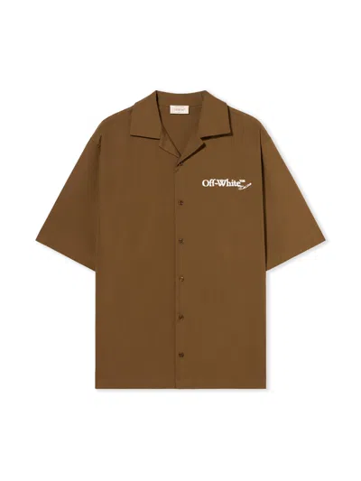 Off-white Scribble Arrow Poplin Shirt In Neutral