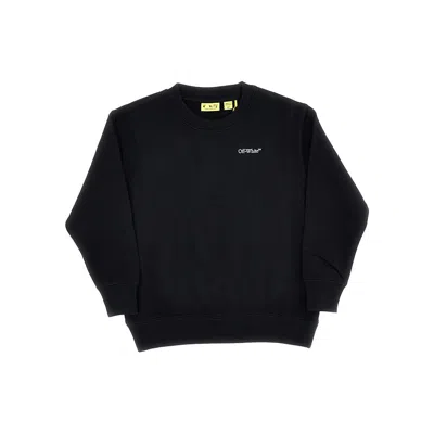 Off-white Scribble Dia Print T-shirt Kids In Black