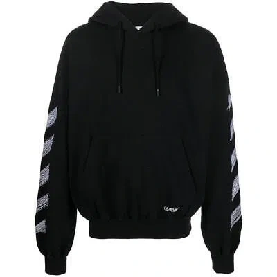 Pre-owned Off-white Scribble Diag Boxy Black Oversized Hoodie
