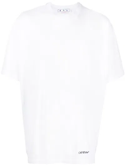 Off-white Scribble Diag Print T-shirt In White Black