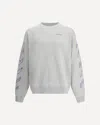 Off-white Scribble Diag Skate Crewneck In Gray