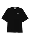 Off-white Graphic Print Short Sleeve Crew Neck T-shirt In Black