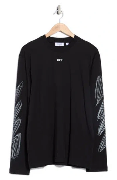 Off-white Scribble Diagonal Skate Sweatshirt In Multi