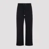 Off-white Wide-leg Cotton Joggers With Cuffed Hem In Black