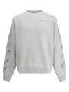 Off-white Scribble Diag Skate Crewneck In Gray